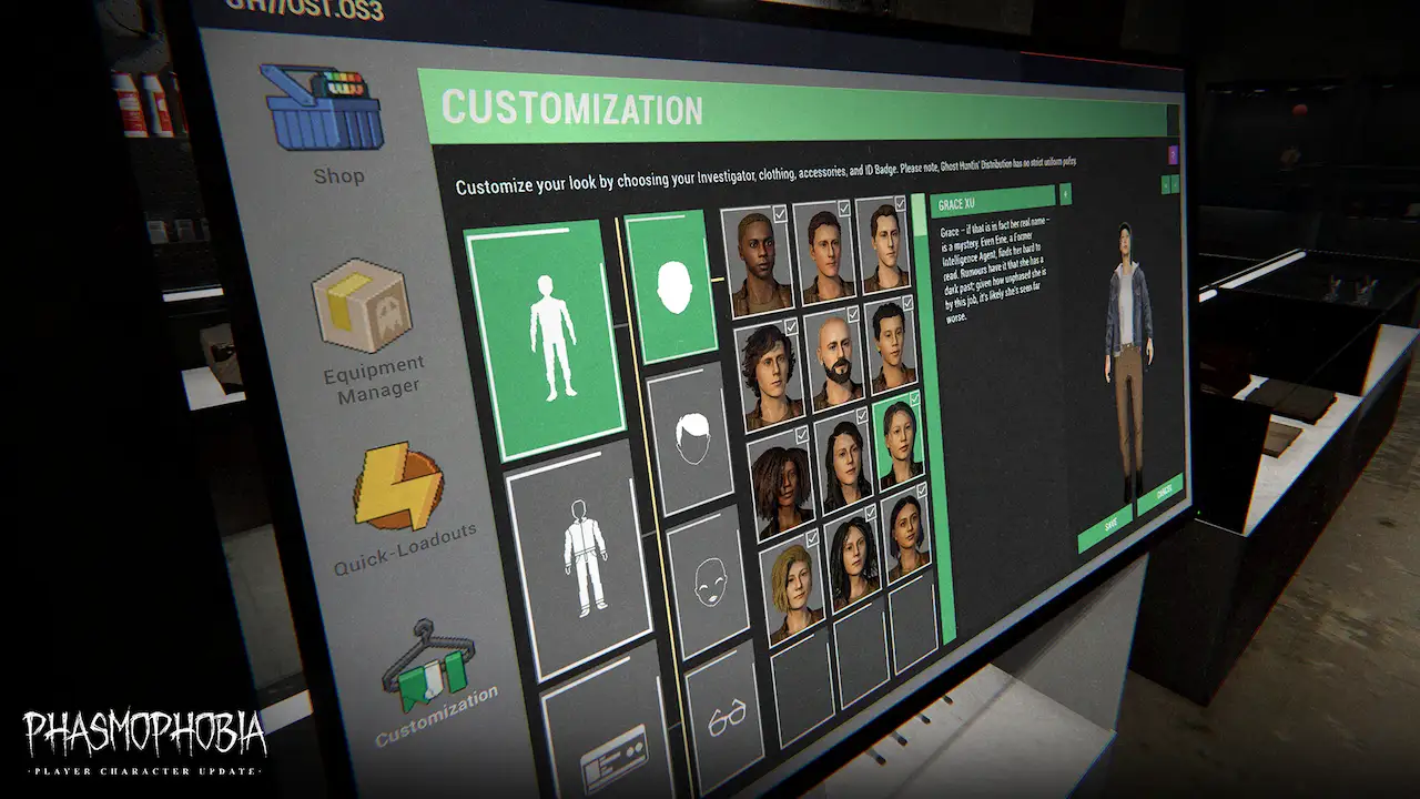 Phasmophobia "player character"