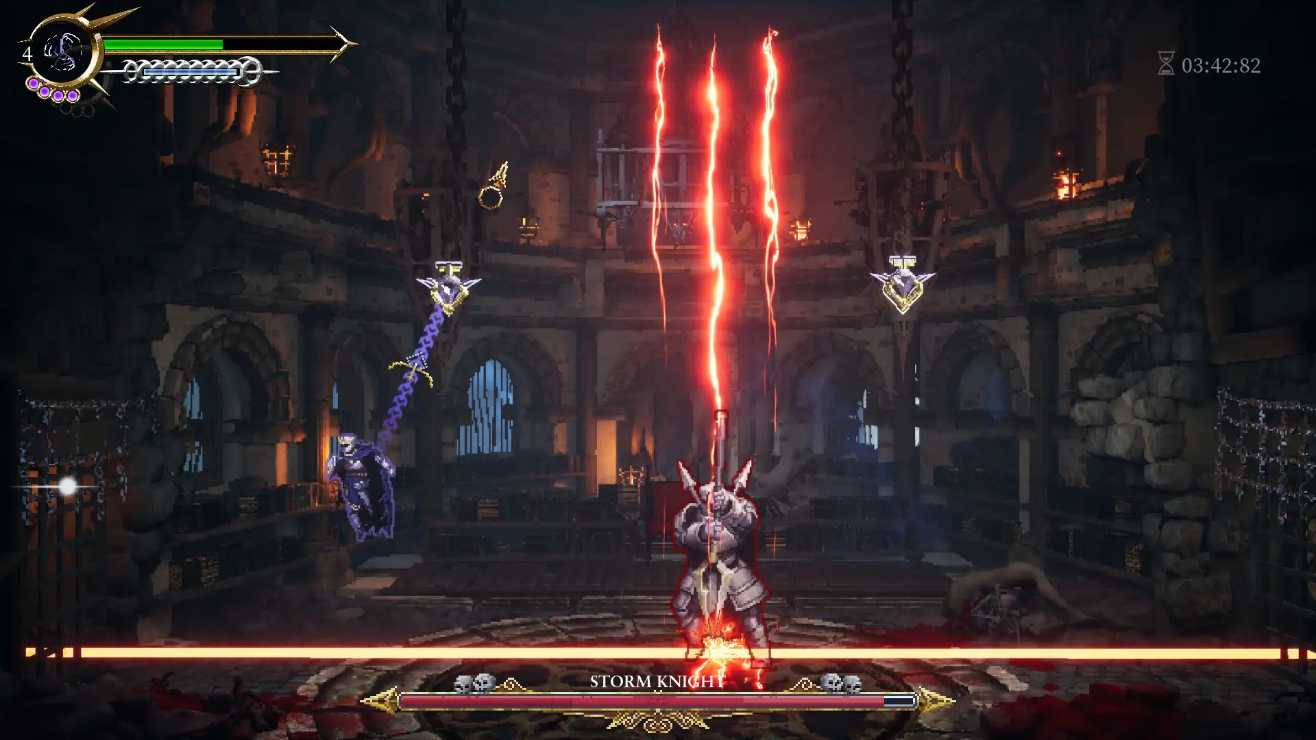 A boss fight in Cresata