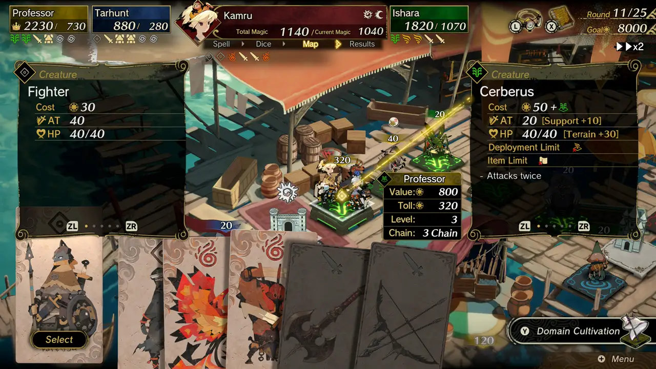 Culdcept Begins battle screen | Loot Level Chill Culdcept Begins